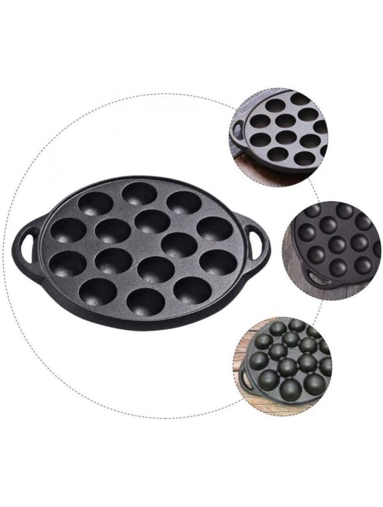 WSSSH Iron Meatballs Frying pan Tableware 15 Compartment Holes Baking Dishes Tableware for Kitchen Home Restaurant Barbecue - BZUXLT26K