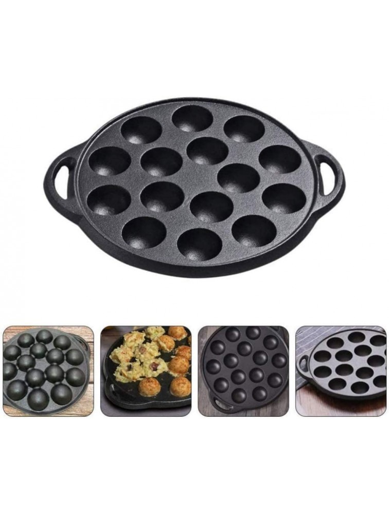 WSSSH Iron Meatballs Frying pan Tableware 15 Compartment Holes Baking Dishes Tableware for Kitchen Home Restaurant Barbecue - BZUXLT26K