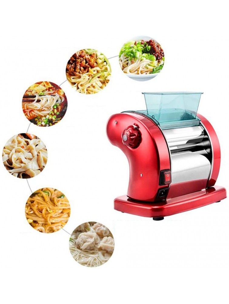 ZKS-KS Pasta Machine Pasta Maker 220V Electric Noodle Press Machine Spaghetti Commercial Stainless Steel Dough Cutter Dumplings Roller Noodles Hanger 6 Speed Adjustable Thickness Setting Automatic Pow - BAS4QHKWH