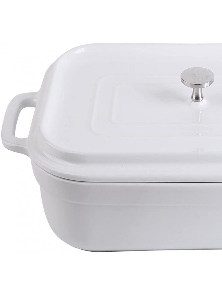 16.9x10 Inch ,4.5 quart， Ceramic Casserole Dish with Lid Large bakeware with ,Covered Rectangular Casserole Dish Set Lasagna Pans with Lid for Cooking Baking dish With Lid for Dinner Kitchen Christmas box gift; present; souvenir friend Men friends get married wedding marriage A new home move house - BJANQB49E