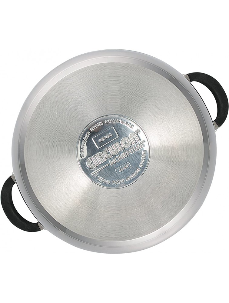 Circulon Momentum Stainless Steel Nonstick Dish Casserole Pan with Lid 4 Quart Silver - BH8H7RPMH