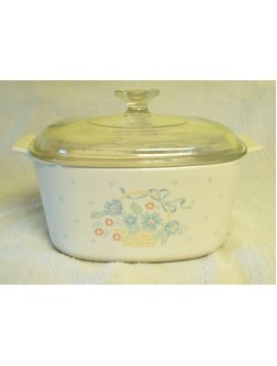 Corning Ware A-3-B"Country Cornflower" Casserole Baking Dish with Lid 3 qt - BY6B4HUR8