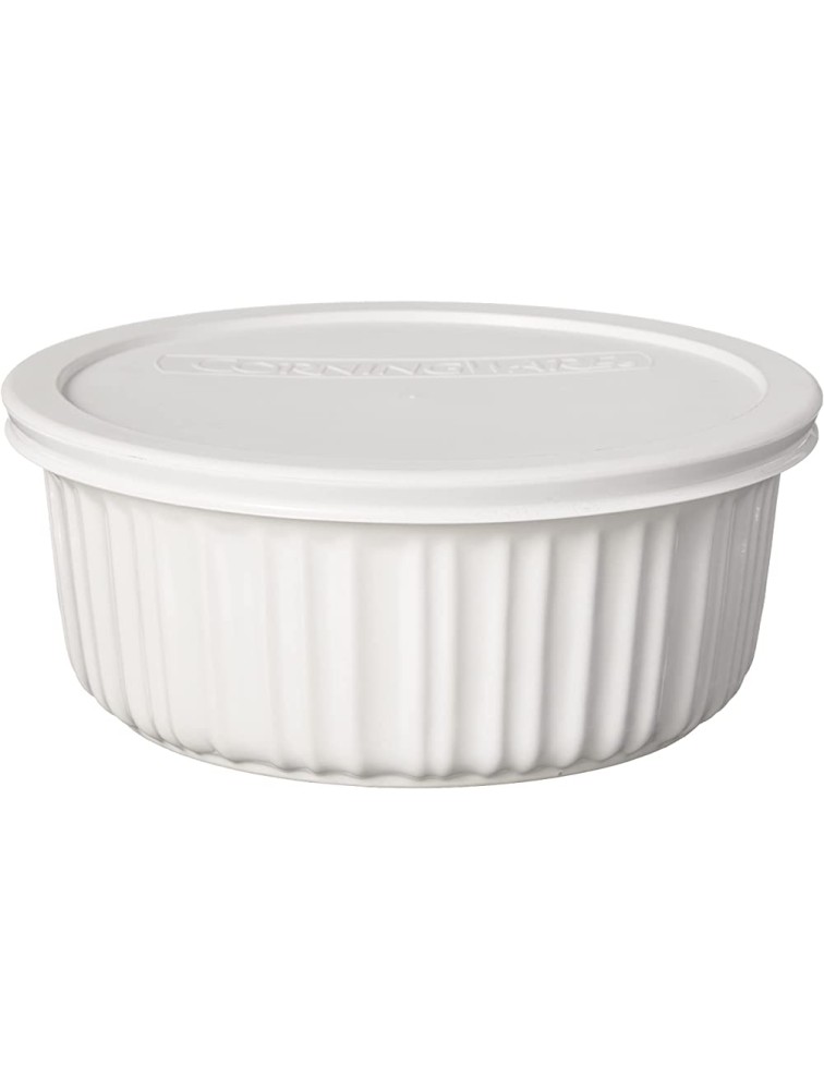 CorningWare French White 7 Piece Ceramic Bakeware Set | Microwave Oven Fridge Freezer and Dishwasher Safe | Resists Chipping and Cracking | Doesn't Absorb Food Odors and Stains - BG9UUY4R8