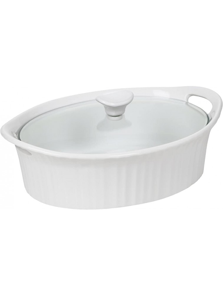 Corningware French White III Oval Casserole with Glass Cover 2.5-Quart - BB20O2VUL