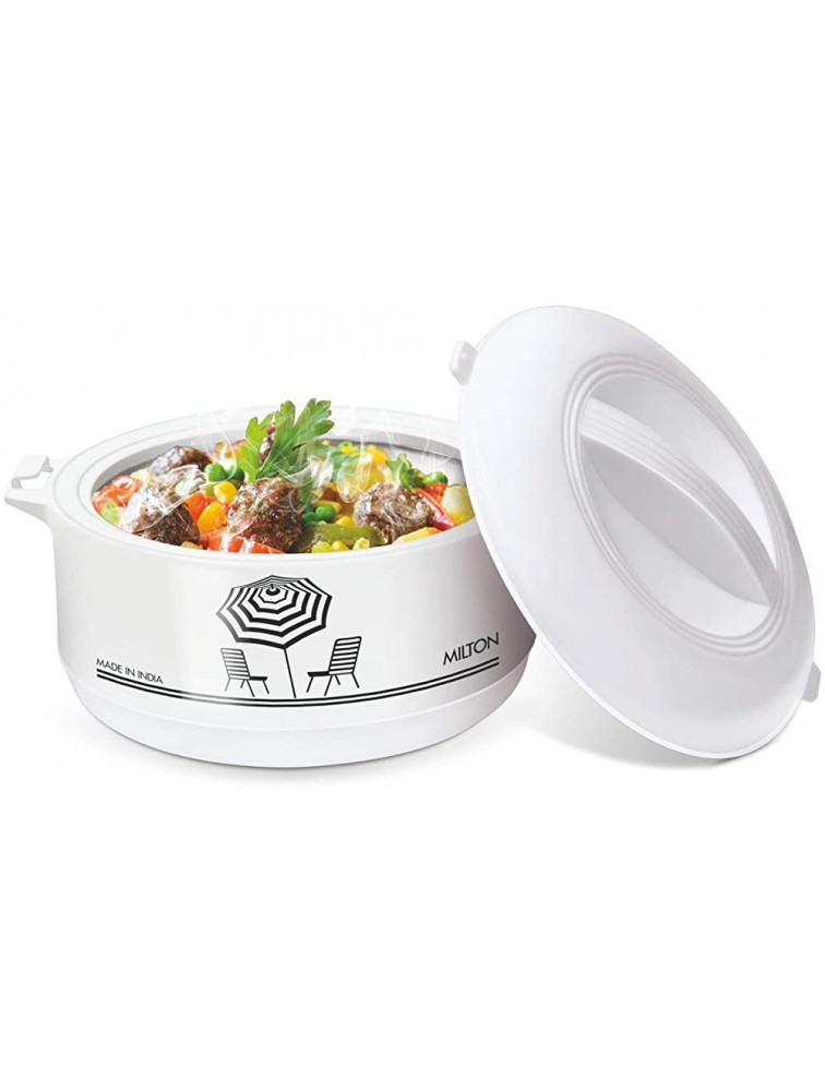 Insulated Warmer Hot Pot Food Serving Casserole Pan 10L White - B7B4ATOJT