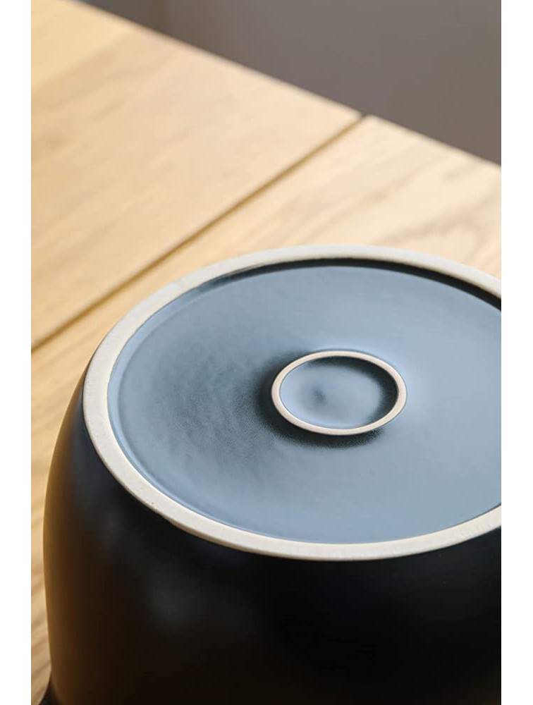 Lotus Blue 5-Quart Cartoon Pattern Ceramic Round Black Dish Casserole Clay Pot Earthen Pot Ceramic Cookware With White Lid Heat-Resistant Gift Box BROWN BEAR - BIRVL01MW