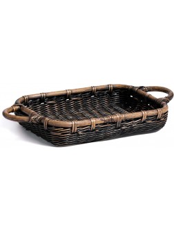 The Basket Lady Wicker Casserole Basket 3 Quart Antique Walnut Brown - BMQ1AMBQ8