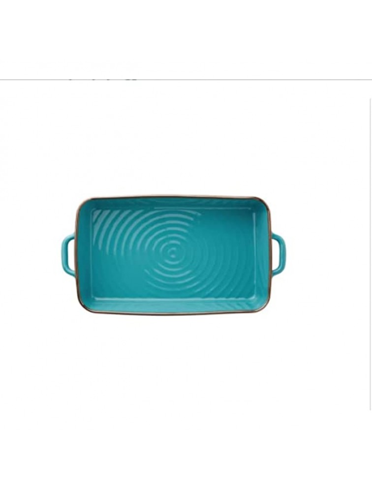 3-Piece Ceramic Bakeware Set Rustic and Modern Come Together with Fresh Clean Styles and Colors Teal - B3SCSQ6HT