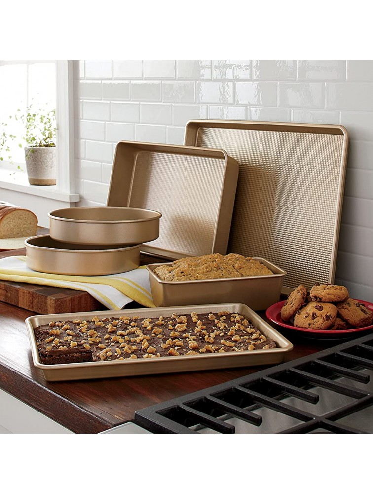 6-Piece Quilted Texture Bakeware Set Beige from Montgomery Ward - B2A5QCO8L