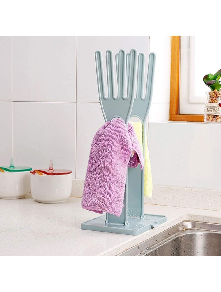 Ideal Creative Kitchen Rubber Gloves Rack Drain Towel Storage Holder Glove Drying Rack Bathroom Storage Shelf Blue - B9D55E3QY