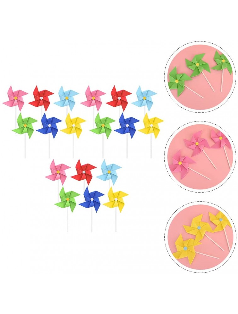 ifundom Birthday Decorations 36 Pcs Windmill Shaped Creative Birthday Party Cake Insert Cards - BYHNG9G4D