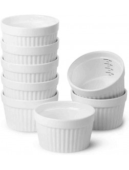 Set of 8 for Baking 8 oz with Measurement Markings Small Ceramic Bowl Peni Baking supplies Bakeware sets Kitchen essentials Baking tools Kitchen supplies Baking set Cookware set - BV86BX22U