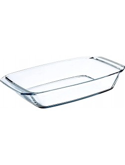 Simax Clear Glass Roaster Dish: Large Rectangular Roaster Pan For Baking And Cooking Oven and Dishwasher Safe Cookware 2.5 Quart Oven Casserole Pan - BC1AOBXMH
