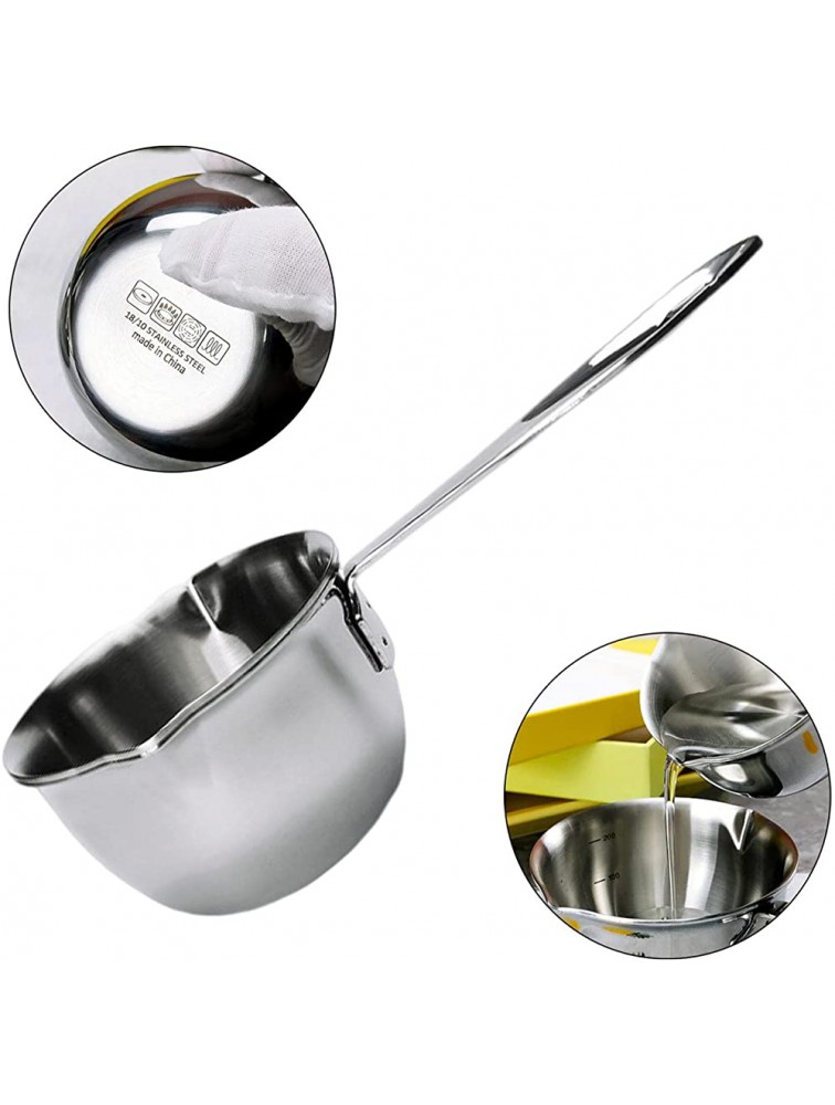 Homyl Stainless Steel Sauce Pan Induction Milk Pan Boiling Pot Multipurpose Butter Warmer Small - B1PCR5FBS