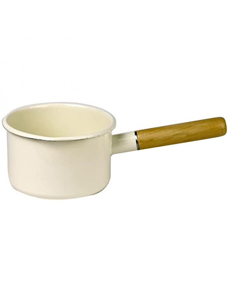 Leatrice Enamel Pot Milk Boiler Top Cooking Pot Butter Warmer Durable Enamel Sauce Pot for Home Kitchen - BL1DZDZ90