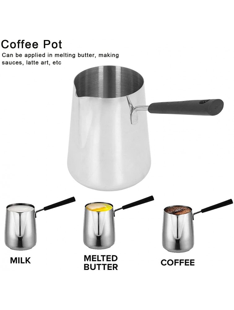 Milk Butter Warmer Pot Butter Warmer Mini Stainless Steel Coffee Heating Melting Pot 900ml with Spout for Home Cafe - BDCKUHXLA
