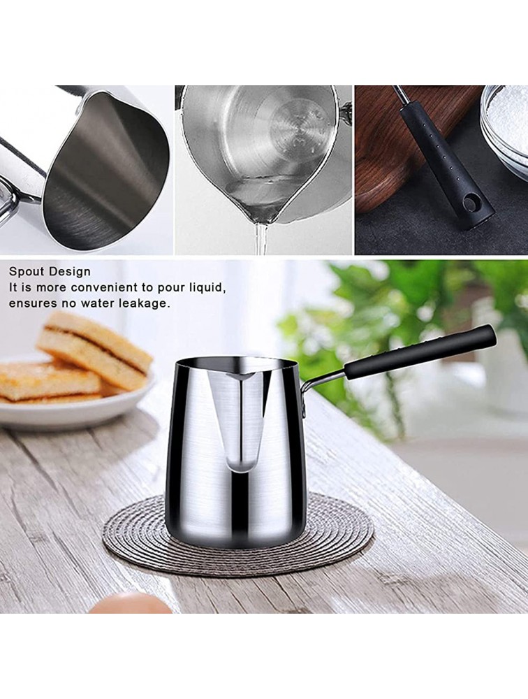 Milk Pan Stainless Steel Mini Size Easy Cleaning Butter Warmer No Leakage for Cooking - BUZG7E1AQ