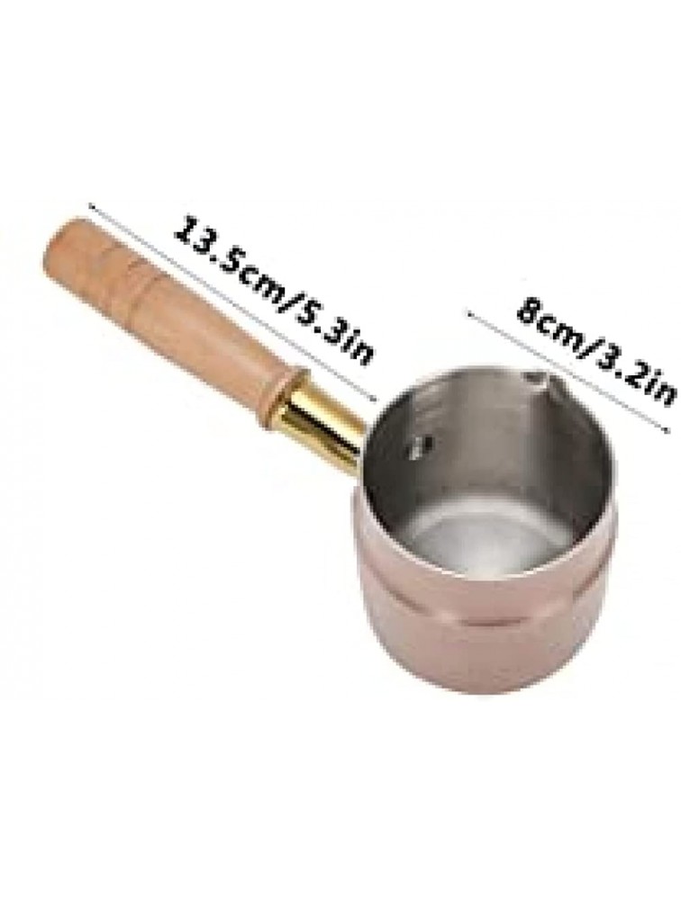 Non-Stick Milk Pan Small Milk Pot Saucepan Stainless Steel Soup Pot Butter Warmers Coffee Pot Milk Melting Pot with Long Handle and Spout 13.5oz - B0LSPH8ER
