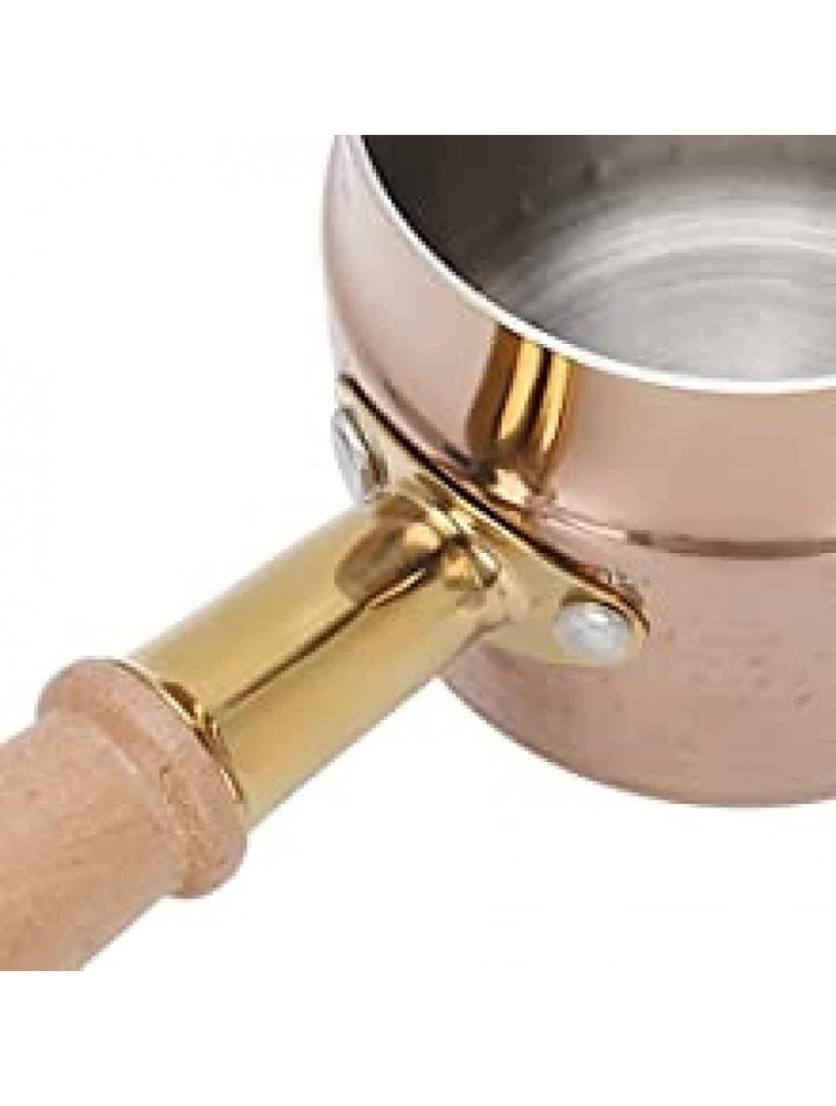 Non-Stick Milk Pan Small Milk Pot Saucepan Stainless Steel Soup Pot Butter Warmers Coffee Pot Milk Melting Pot with Long Handle and Spout 13.5oz - B0LSPH8ER