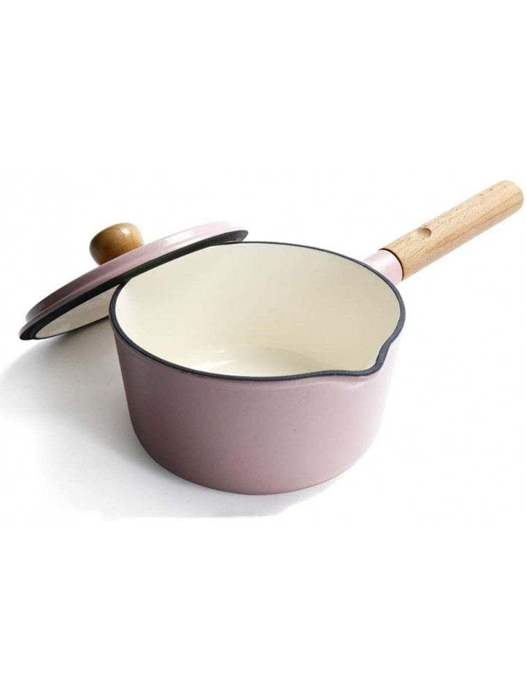 Saucepans Baby Food Supplement Pot Baby Enamel Small Milk Pot Non-stick Pan Porridge Steaming Multi-function Steaming Drawer Butter Warmer Color : Pink Size : 10x18cm - B8CQYDSM5