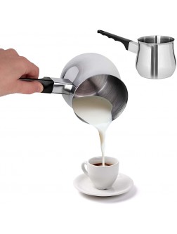 Stainless Steel Small Saucepan for Melted Butter Milk Steaming Milk Frothing Latte Art Dishwasher Safe Butter Warmer with Heat Resistant Handle Milk Warmer for Stove Top Stock Your Home - BD15EAQOI
