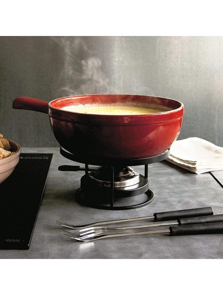 Emile Henry Fondue Pot with Forks | Burgundy - BVQ1643QN