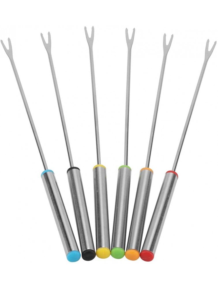 Fondue Forks Set of 12 Stainless Steel Fondue Pot Fork Chocolate Cheese Dessert Dipping Fork Set Stainless Steel Candy Dipping Kitchen Tool Tableware - BBG2ZYJBO