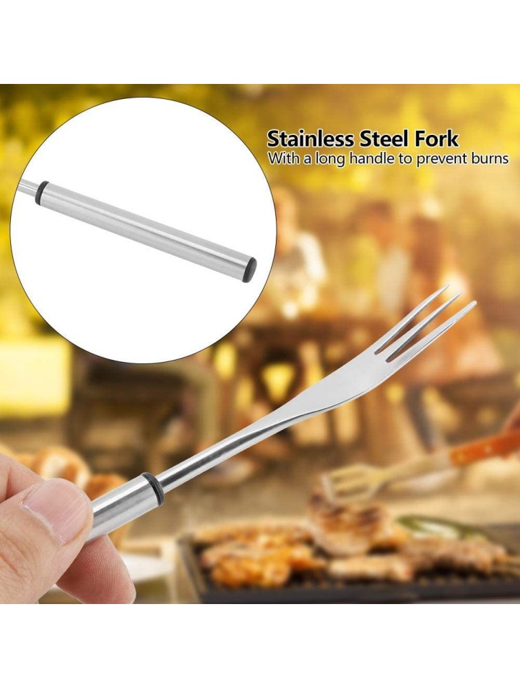 Kabob Skewers Fondue Forks Stainless Steel Roasting Sticks with Heat Resistant Handle for Fondue Meat Cheese Chocolate Fountain Marshmallows Food Grade Fondue Set - BX037XOKM
