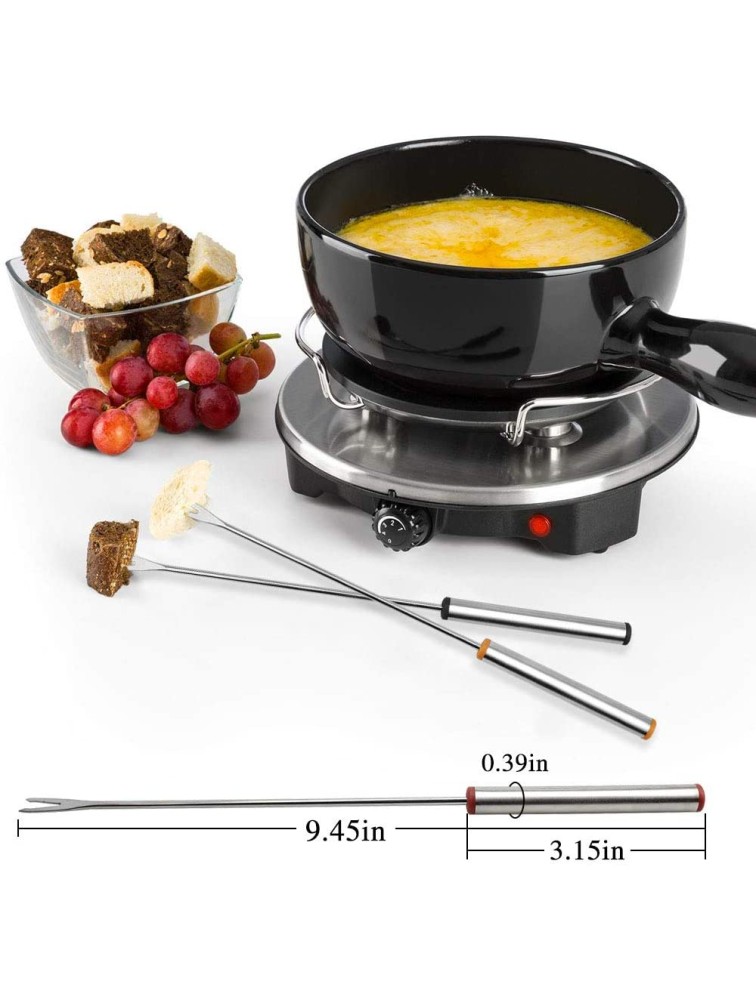 SelfTek 18 Pieces Stainless Steel Fondue Forks Sticks Heat Resistant Fondue Skewers Color Coding Handle for Cheese Chocolate Fondue Roast Marshmallows Meat 9.5 Inch - BFKOZI211