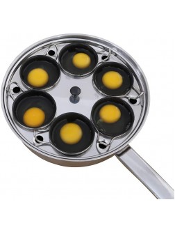6 cups stainless steel Egg Poacher BPA free Stainless Steel Poached Egg Cooker – Poached Egg Maker – Induction Cooktop Egg Poachers Cookware Set with 6 Nonstick Large Silicone Egg Poacher Cups - B96BCRQ15