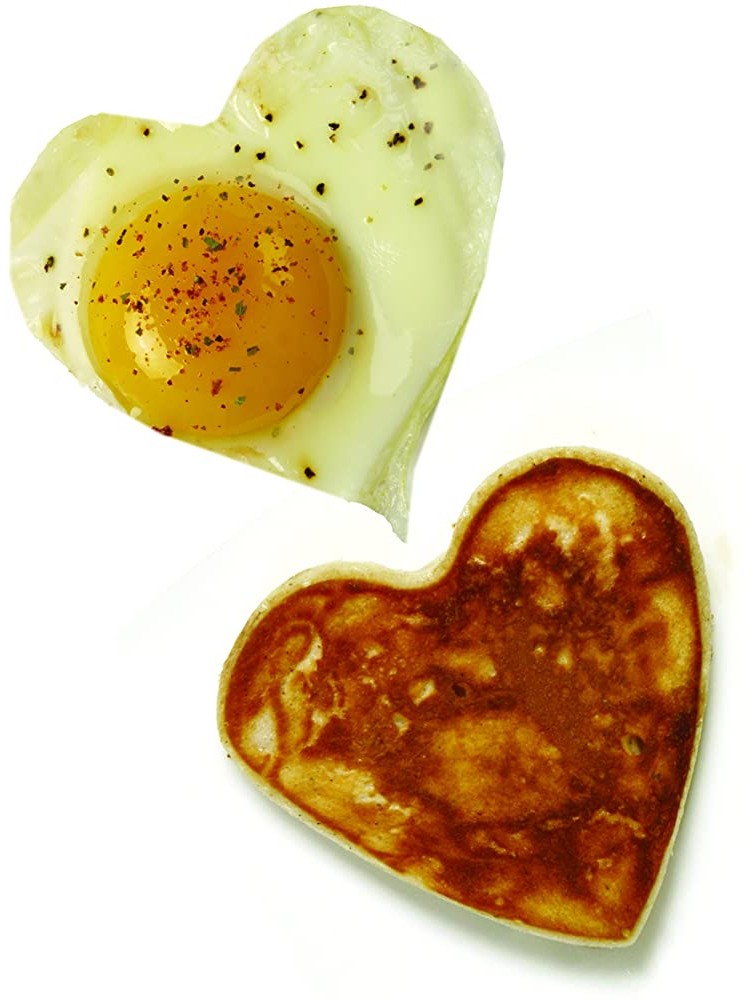 Norpro Nonstick Heart Pancake Egg Rings Set of 2 - BXMA2B2AJ