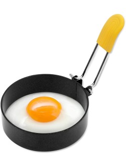 Sihuuu Egg Ring Stainless Steel Round Moldel with Anti-scalding Handle Frying Shaping Cooker Eggs Ring for Camping Breakfast Sandwich Burger - BE45VB6RP