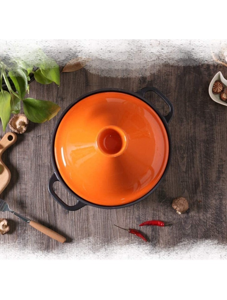 Casserole Dish with Lid Soup Pot Cast Iron Tagine Pot 20Cm Tajine Cooking Pot with Enameled Cast Iron Base and Cone-Shaped Lid Lead Free Stew Casserole Slow Cooker,Red - BHVEGP6M7