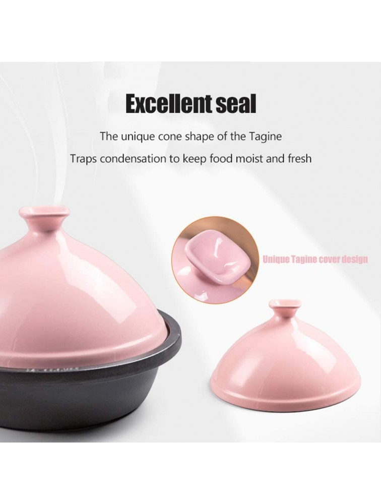Casserole Dish with Lid Soup Pot Cast Iron Tagine Pot 30Cm Tajine with Enameled Cast Iron Base and Cone-Shaped Lid for Different Cooking Styles Best Gift Color : Green - B8IUVF8F2
