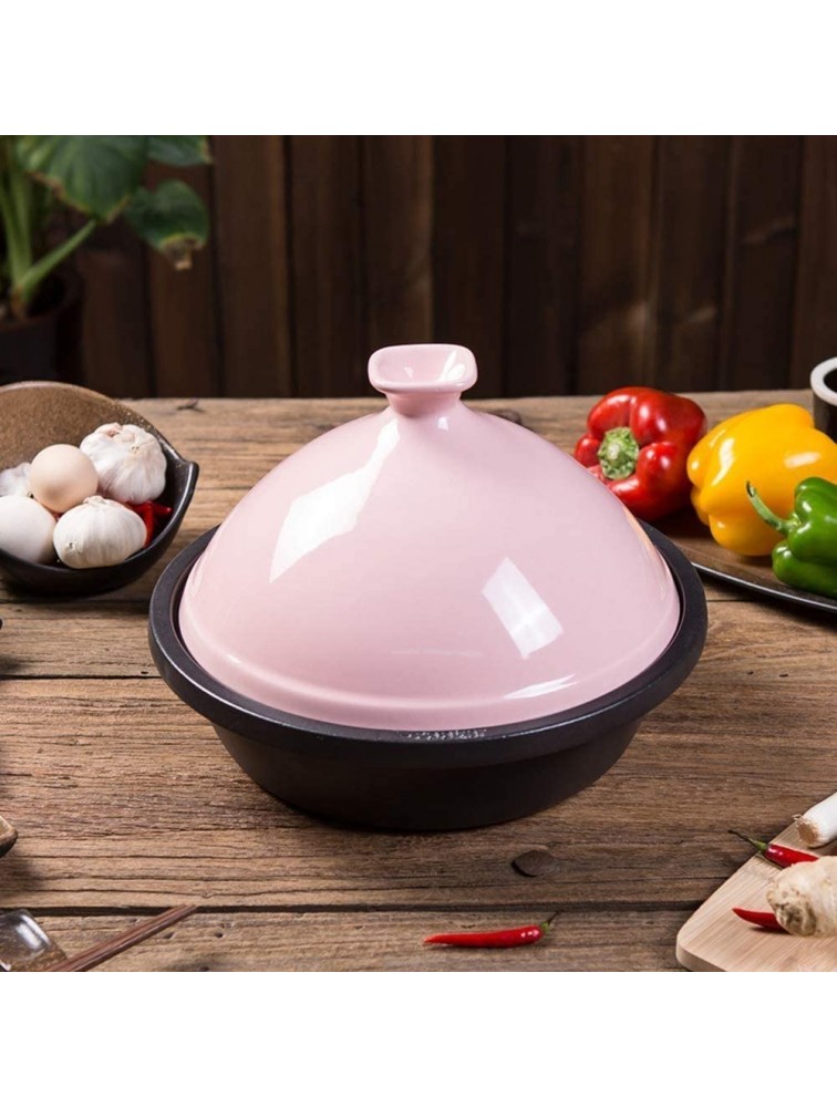 Enameled cast iron skillet Casserole Dishes with Lids Cast Iron Tagine with Ceramic Dome Tajine Cooking Pot for Different Cooking Styles with Silicone Gloves- Compatible with All Stoves Casseroles L - BJ6WMILWR