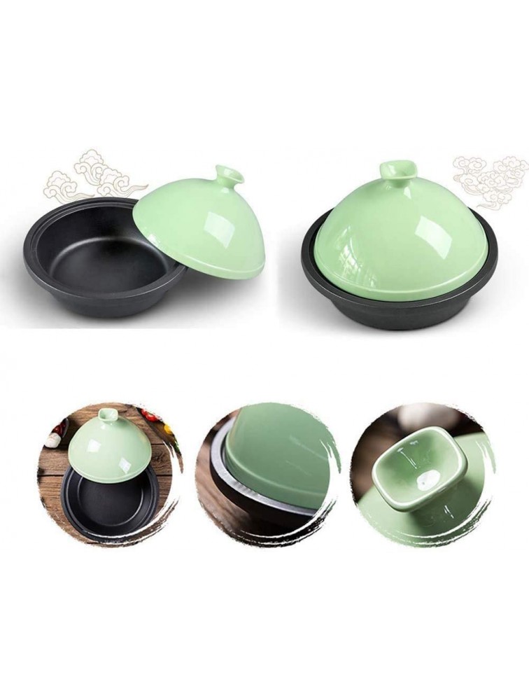 Enameled cast iron skillet Casserole Dishes with Lids Cast Iron Tagine with Ceramic Dome Tajine Cooking Pot for Different Cooking Styles with Silicone Gloves- Compatible with All Stoves Casseroles L - BJ6WMILWR