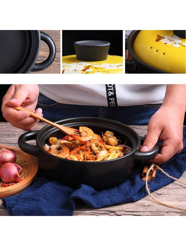 Enameled cast iron skillet Casserole Dishes With Lids Cooking Tagine Pot 20Cm Tagine Pot Cookware Casserole Pots With Lids Medium Simple Cooking Tagine For Home Kitchen 1.5L Casseroles LINGGUANG - BUSZJHO6A