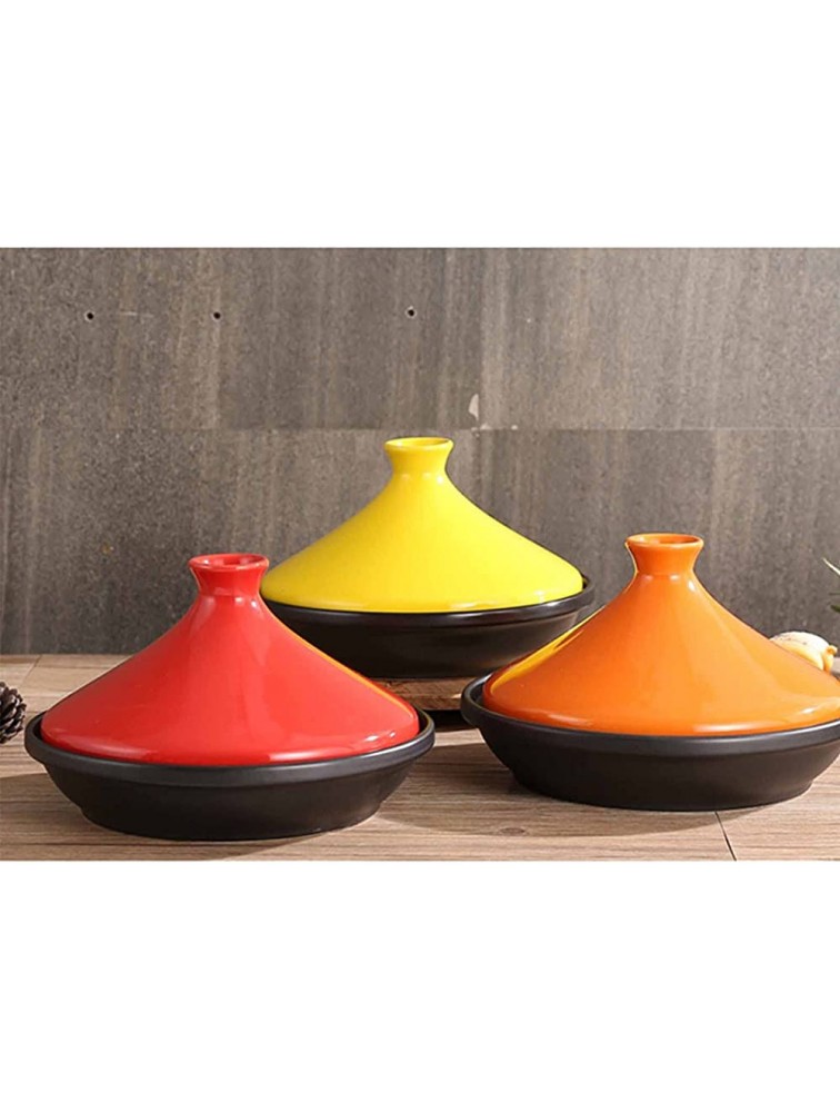 HH&DD Ceramics Moroccan Tagine Pot,Enameled Cast Iron Cooking Pot with Cone-Shaped Lid,Heat-Resistant Casserole Clay Pot for Cooking and Stew-A 1.0l - BZWBXKVJE