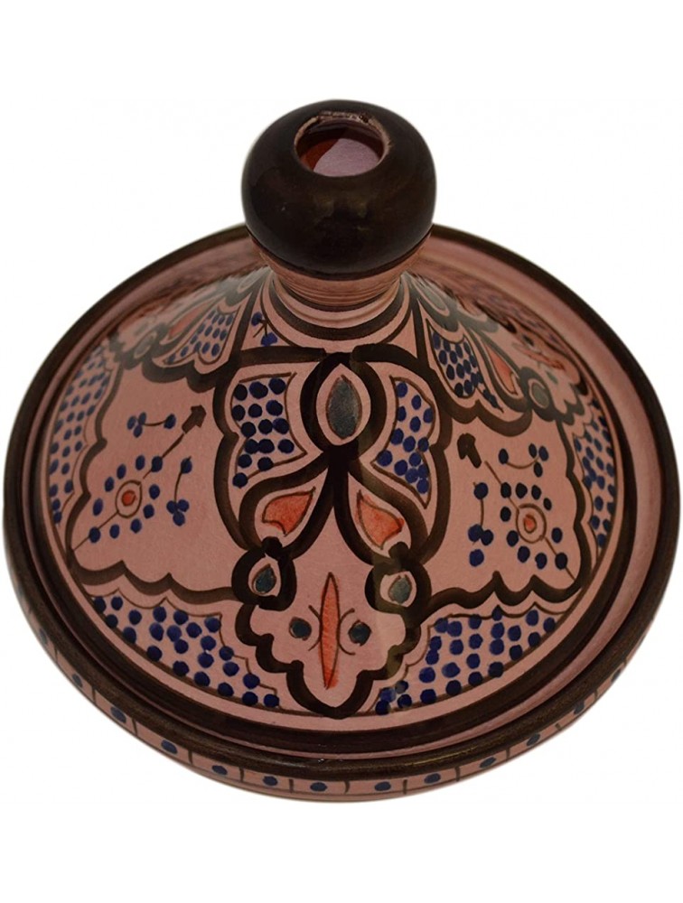 Moroccan Handmade Serving Tagine Exquisite Ceramic With Vivid colors Original 8 inches Across - BGY7QJQA6