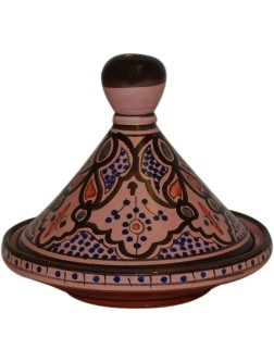 Moroccan Handmade Serving Tagine Exquisite Ceramic With Vivid colors Original 8 inches Across - BGY7QJQA6