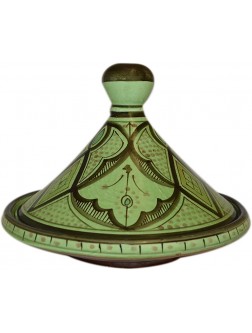 Moroccan Handmade Serving Tagine Exquisite Ceramic With Vivid colors Original Medium 10 inches Across - BY4S5IUD0