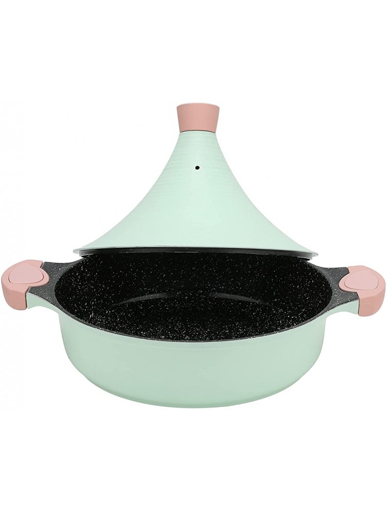Tagine Pot Aluminum Alloy Green Non‑Stick Tagine Pot Steam Circulation for Restaurant for Kitchen - BMV6UPRXT
