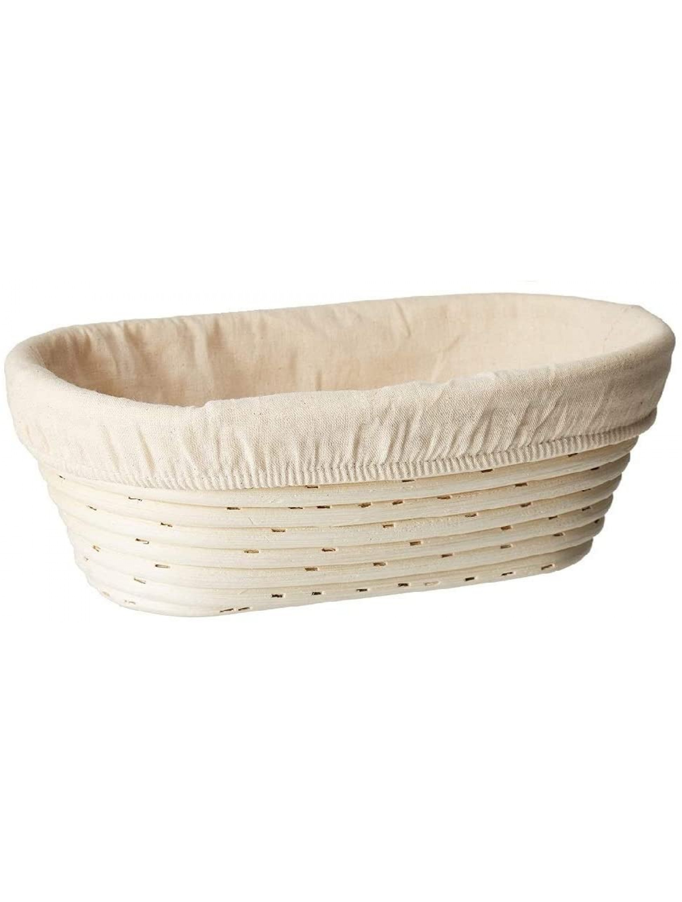 10 x 6 x 3.5 inch Oval Bread Banneton Proofing Basket & Liner SUGUS HOUSE Brotform Dough Rising Rattan Handmade rattan bowl Perfect For Artisan - B517JP3DH