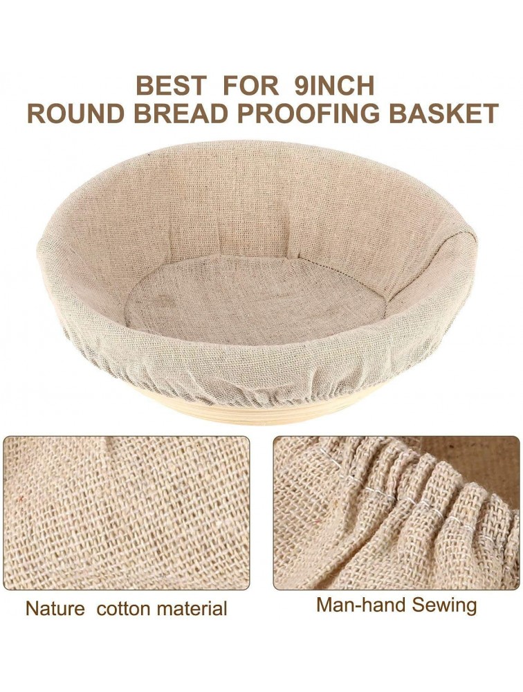 6 Packs Round Bread Proofing Basket Cloth Liner Rattan Baking Dough Basket Cover Natural Rattan Banneton Proofing Cloth10 Inch - B3N4BP3WC