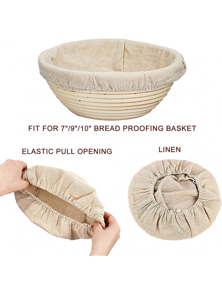 7 Pieces 9 Inch Round Banneton Bread Proofing Basket Cloth Liner Natural Rattan Baskets Dough Sourdough Bread Cover Cloth for Dough Rising Baking Home Baking Supplies for Bread. 9 inch round - BH2CEUYWP