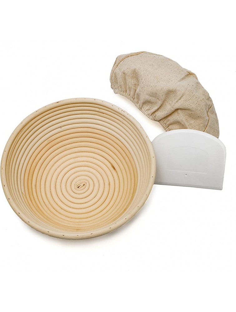 Bread Proofing Baking Basket with Scraper for Breadmaking by Blue Ridge Basket Company - B8SLVTA5F