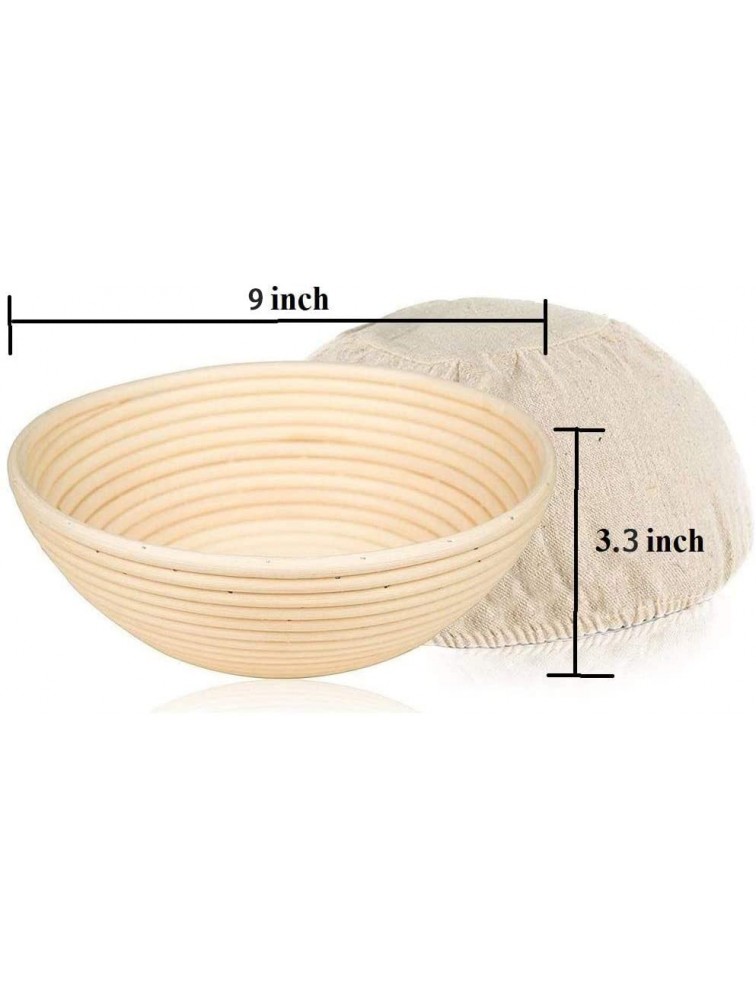 Bread Proofing Basket Set Of 2 Round and Oval Banneton Proofing Basket + Danish Dough Whisk + Bread Scoring Lame + Stainless Steel Dough Scraper + Flexible Dough Scraper Sourdough Bread Making Tools Kit Baking Gifts for Bakers YAANI - B3B9GVWW6