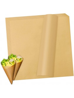Hslife 100 Sheets Brown Kraft Paper Dry Waxed Deli Paper Sheets Paper Liners for Plastic Food Basket Wrapping Bread and Sandwiches12.2''x12.2'' - BUNV6VCUJ