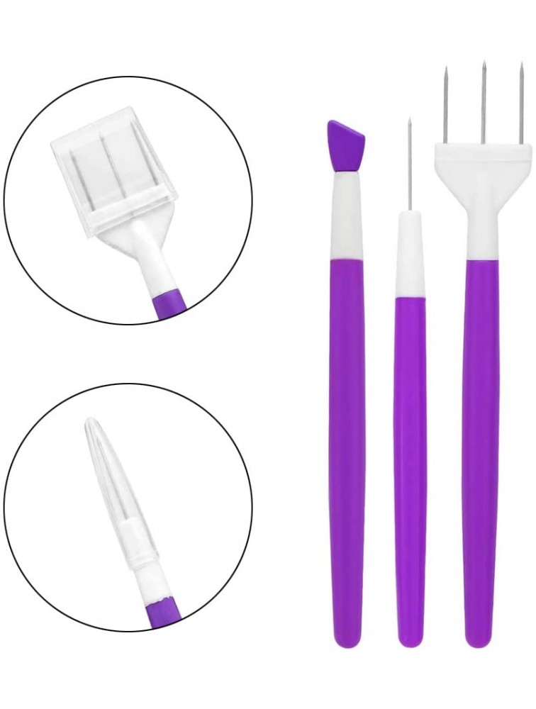15pcs Cookie Decorating Brushes Set Fondant Cake Tool and Cookie Scriber Needle for Cookie Fondant Cake Decoration - BT8OGWGQF