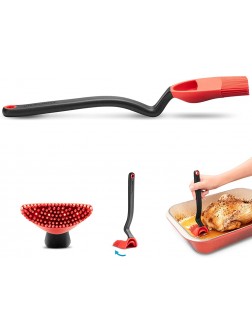 Dreamfarm Brizzle | Non-Stick Non-Drip Basting Brush with Scoop Reservoir | Silicone Pastry Brush | Easy-To-Use Sit Up Turkey Baster | Seasonal Basting Brushes | Best Gift Cooking Brush | Red - B10LSRJ6R